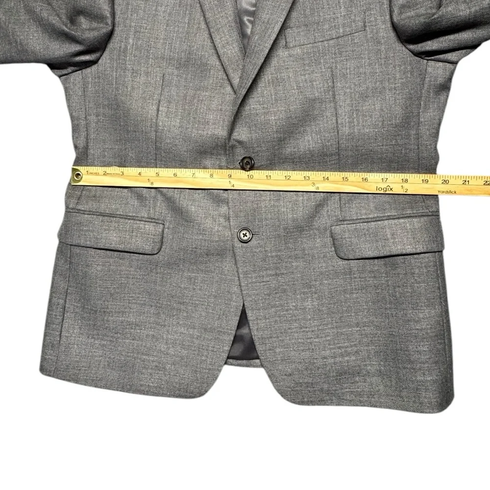 Lauren Ralph Lauren Linen Blend Blazer Mens Size 42S Sport Coat Jacket Gray Prep